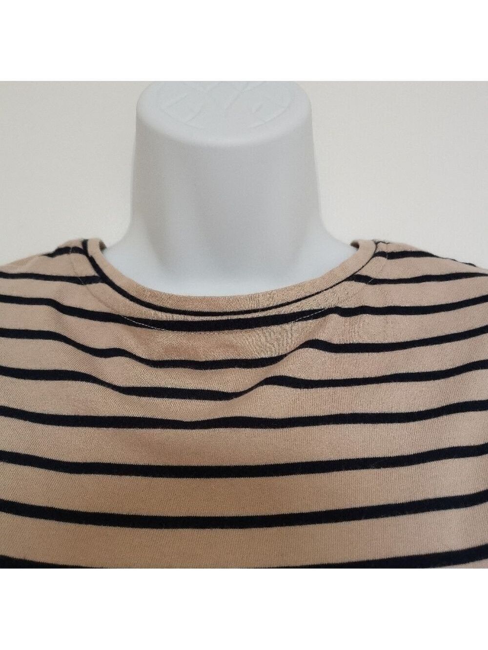 Carroll Reed Plus Size Top T-Shirt Navy Beige 1X - Picture 8 of 9
